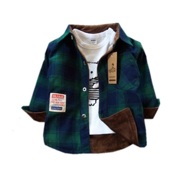 

plush shirt baby boy's girl's long sve cotton coat in autumn and winter, White;black