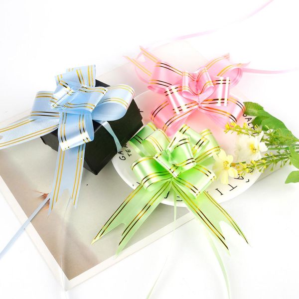 

10 шт. лот 3см46см рождественские луки обертывают цвет вытащить лук цветок рождественские подарки упаковочные коробки украшения diy свадебны