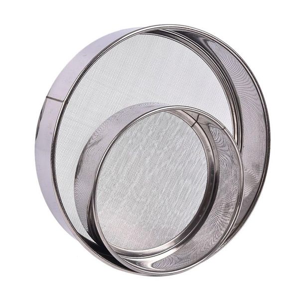 

baking & pastry tools kitchen fine mesh flour sifter professional round stainless steel sieve strainer sifters for cake