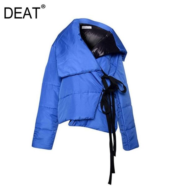 

[deat] women cotton clothes new solid color keep warm thickening long sleeve loose fit coat fashion tide winter 13u438 201214, Black