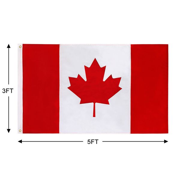 

canada flag direct factory wholesale stock 3x5ft 90x150cm 100% polyest for hanging decoration ca can maple leaf banner 3x5 ft canadian flags