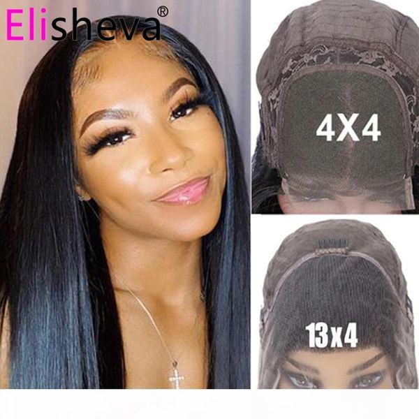 

32 inch straight lace closure wigs human hair brazilian 13x4 straight lace front wig preplucked glueless wigs 150% remy, Black;brown