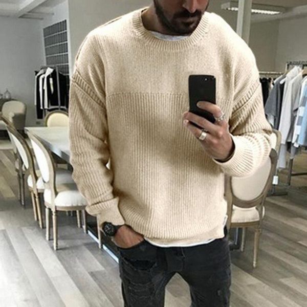 

solid pullovers sweater homme luxury warm o neck pull knitwear men knitted sweaters autumn winter clothes casual tricot jumper, White;black