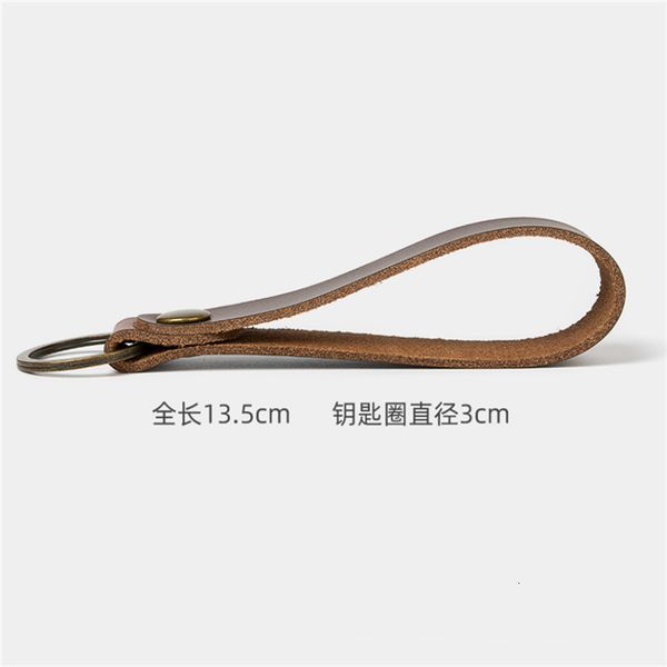 

leather case key chain pendant belt dog buckle rope, Silver