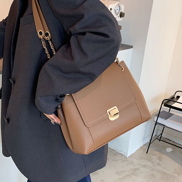 

hbp quality brown pu leather crossbody bags for women 2021 winter chain shoulder bag luxury trending branded handbags and purses