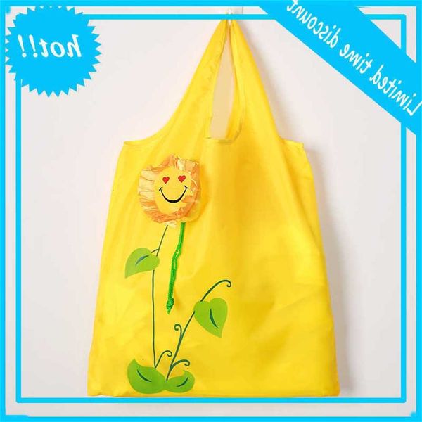 

sunflower creative environment storage handbag foldable shopping bags reusable vows herbal nylon eco-bag