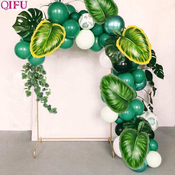 

qifu palm leafe green ballons animal baloon с днем рождения декор декор детские джунгли сафари партия партия гавайская вечеринка wmtnyz