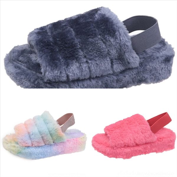 

maj7 plush slippers open toe woman home minion slippers stuff slipper cuddly fluffy new furry women winter plush cotton fabric winter soft, Black