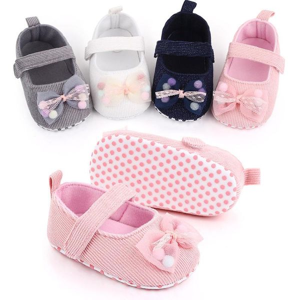 

cute bows baby shoes soft sole cotton newborn girl shoes spring summer soft sole non slip princess infant toddler first walkers