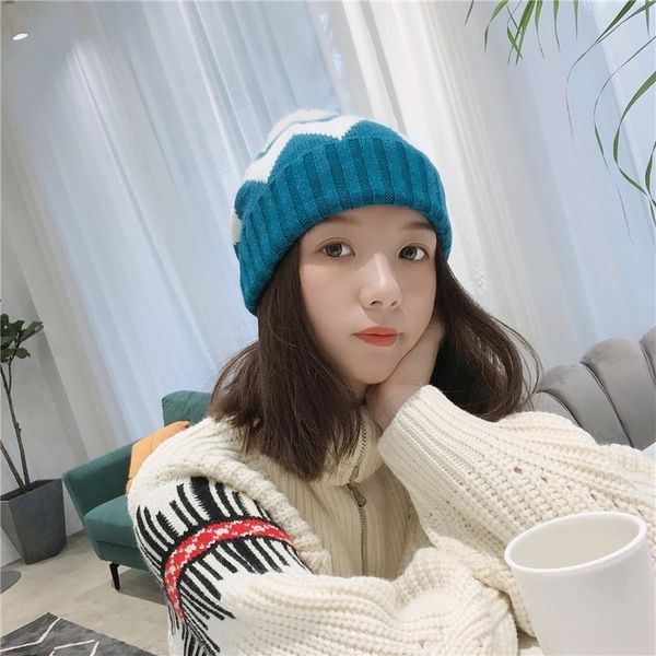 

4i17 fall hat knitted keep winter fashion five star cap hollow double wear women hats beanie mens warm woolen hats, Brown;gray