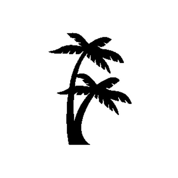 

10.5cm*14.3cm palm trees car-styling for car window sticker decal black silver vinyl graphical c15-3282