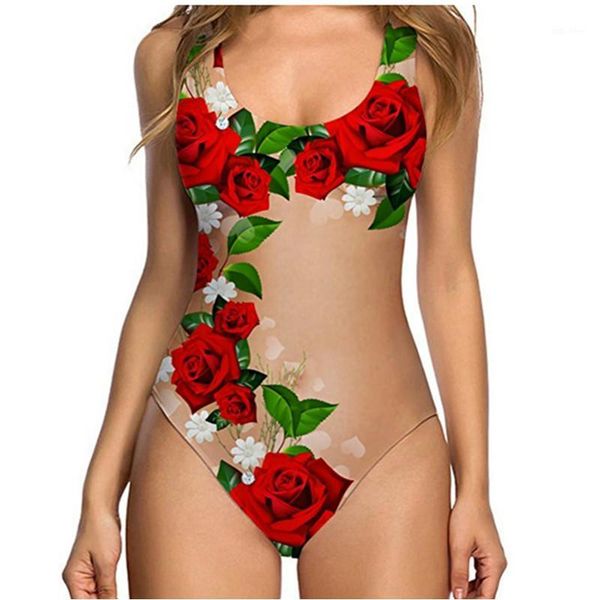 

women's swimwear summer fruit bikini one piece women swinsuits skin color pineappale watermelon rose beach swim bikins clothing1, White;black