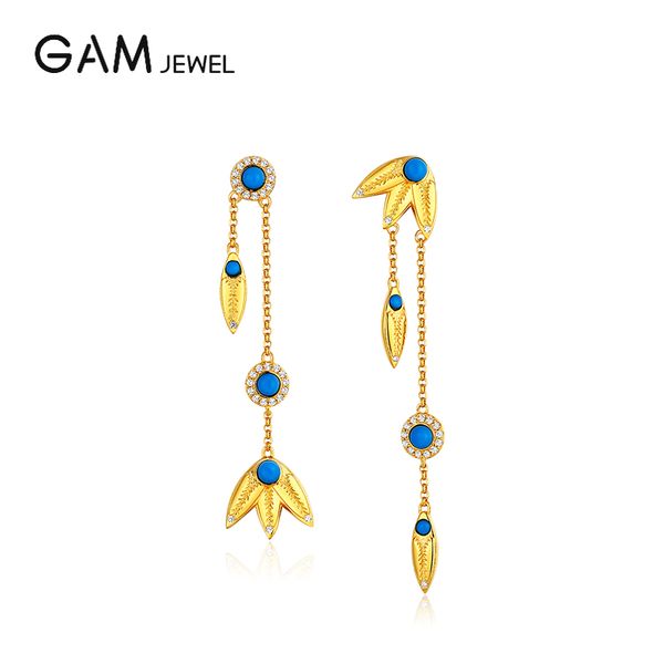 

2020 fashion delicate 925 sterling silver shiny crystal four star zircon gam earring for women charm wedding gift, Golden