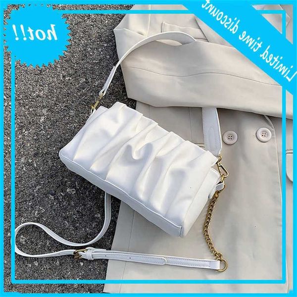

new fashion ruched pu leather shoulder crossbody bags for women 2020 chest handbags ladies messenger bag female purse cluthes 9gtu