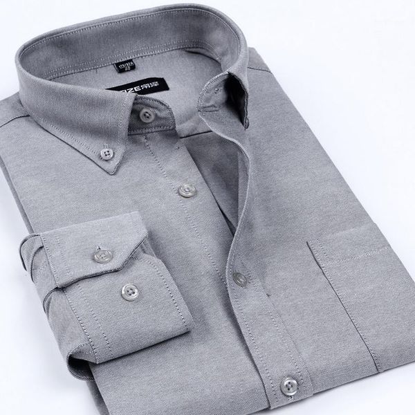

2020 new arrival oxford men's brand dress shirts men non-iron solid color business formal shirt classic style clothes for men1, White;black