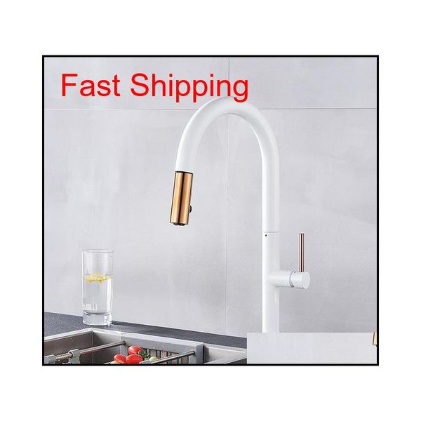 

black rose gold kitchen faucets pull out spray 360 rotation single handle mixer tap kitchen sink mixer tap r4njm
