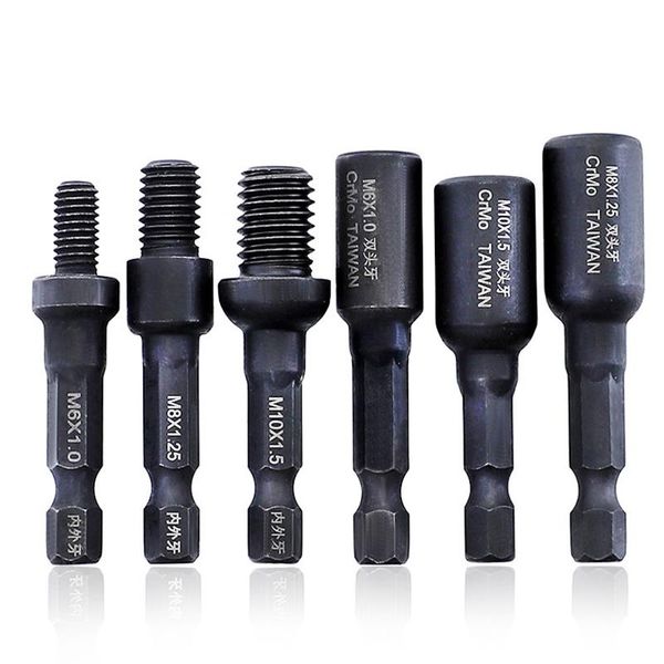 

professional hand tool sets crmo taiwan double-headed internal and external threaded screw socket air bit 1/4inch thread embedded lock nut