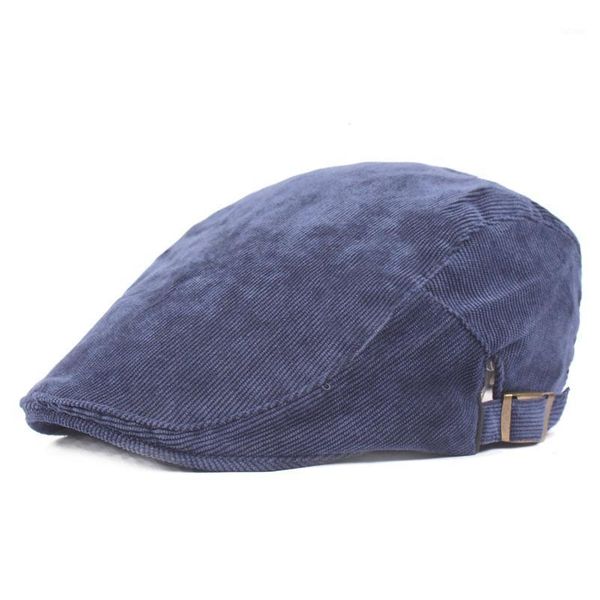 

beret men's monochrome summer cap corduroy forward cap children's1, Blue;gray