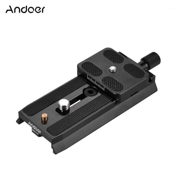 

andoer qrc-01 quick release plate qr plate with 1/4 inch & 3/8 inch screws for manfrotto 501hdv/701hdv/503hdv/577/519/561/q51