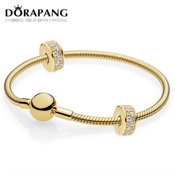 

2021 new 100% sterling silver brand new 1:1 plated 18k gold color fashion dazzling gold classic noble bracelet set as gift, Black