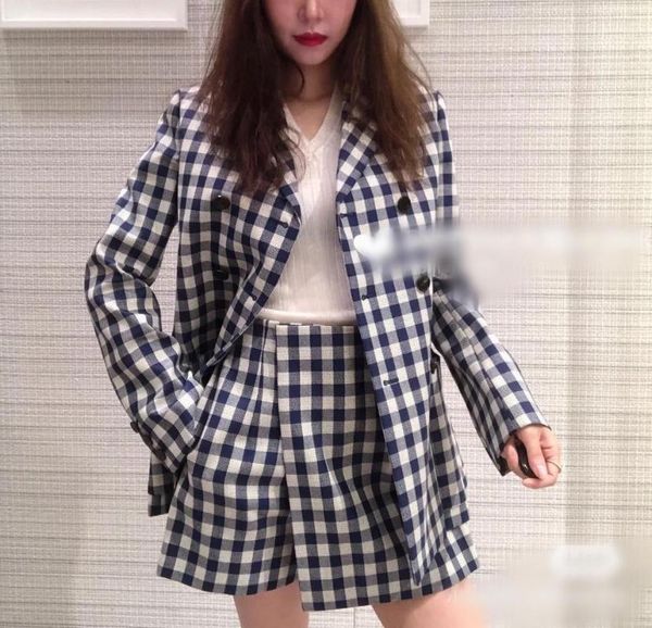 

2020fw autumn women luxury wool double breasted blazer jacket for ladies coat gdnz 11.19, White;black