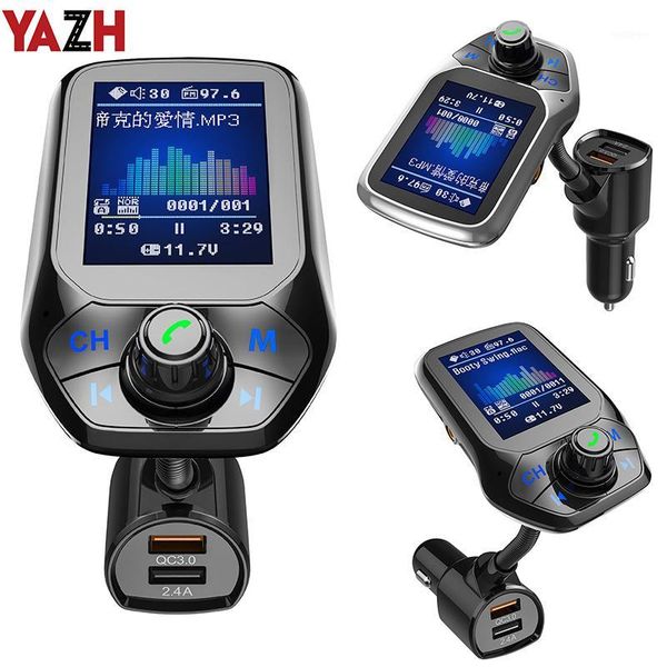 

car audio yazh qc 3.1 charger 12/24v socket mp3 player bluetooth cigarette lighter auto usb charge vehicle hand-music1