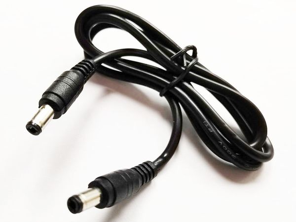 Kabel, hochwertiges 20 AWG Dual Straight DC 5,5 x 2,5 mm Stecker auf Stecker, Netzteil-Adapterkabel, 1 m/10 Stück