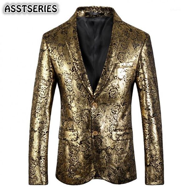 

luxury blazer male europe size wedding prom mens blazer jacket british style single breasted slim fit gold blazers for man1, White;black