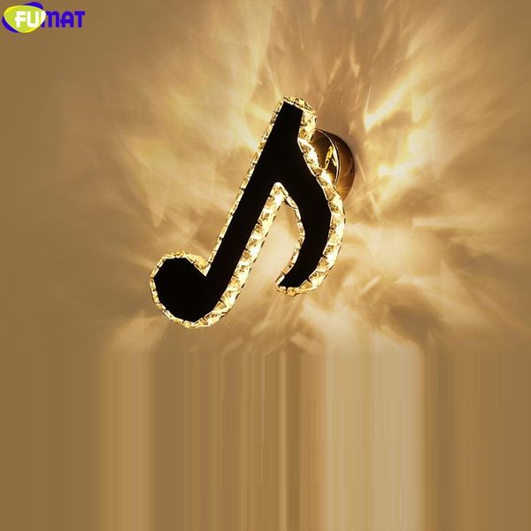 

fumat crystal k9 musical note wall lamp heart shaped x mirror aisle background light stainless steel modern lighting decorative