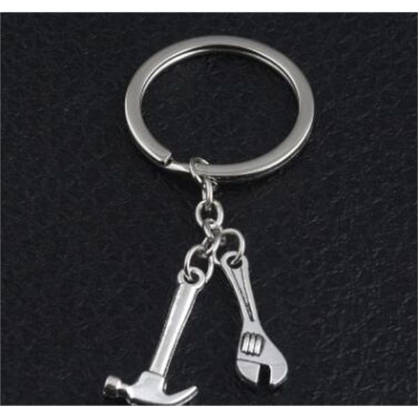 

wrench screwdriver keyring if dad can't fashion fix it no one can hand tools keychain christmas gift for father lxl904q, Silver