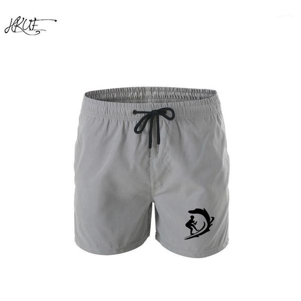 

2020 new men's beach board shorts quick-drying men's swimming trunks brand printing swimwear beach pants double layer1, White;black
