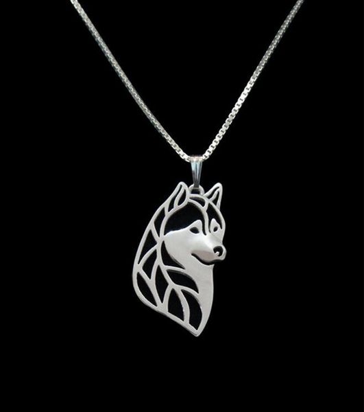 

walkermove pendant necklaces drop -siberian husky necklace, Silver