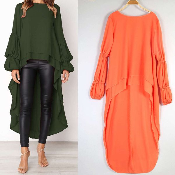 

wind lantern long sleeve pullover round neck dress loose oversized mm irregular skirt, White;black