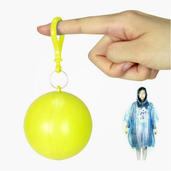 

одноразовые дождевики женщины мужские унисекс дождь куртка пончо дождевая одежда брелок мяч дождь портативный пластиковый брелок мяч дождь к