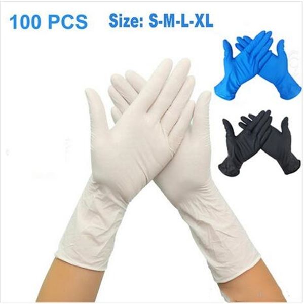 

home disposable nitrile food latex laboratory cleaning rubber gloves elastic protective resistant glove zyq566