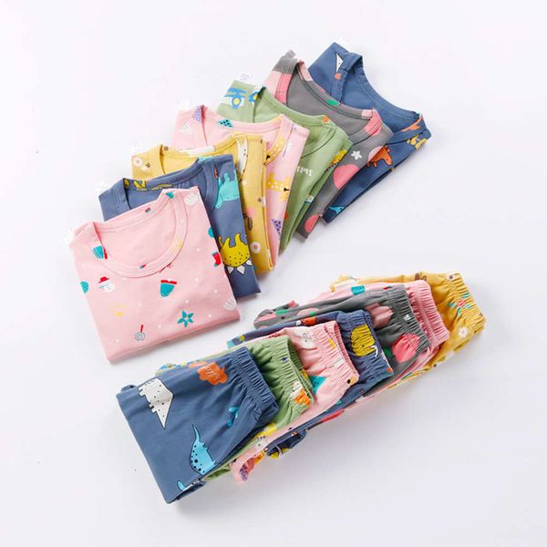 

new lycra autumn children's winter boys' pants pajamas underwear set girls' warm cloth it3l, Blue;red