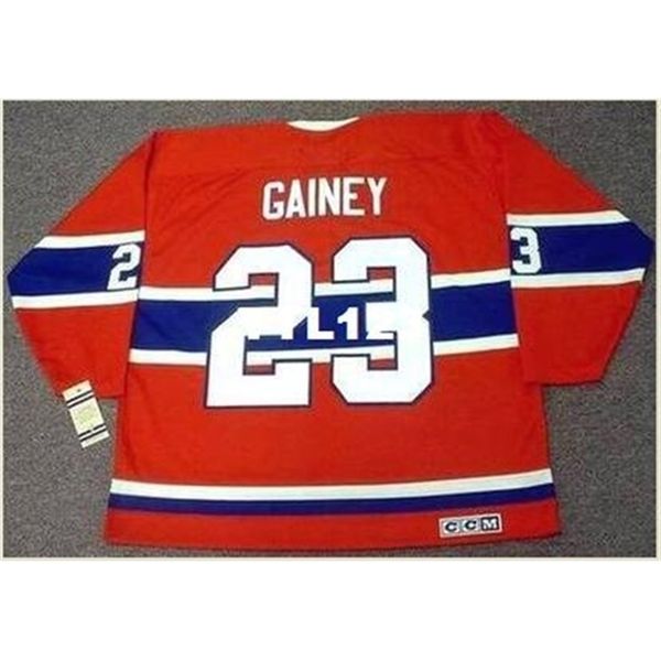 

421s #23 bob gainey montreal canadiens 1974.1986 ccm vintage home hockey jersey or custom any name or number retro jersey, Black