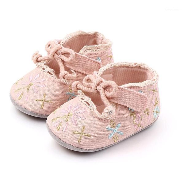 

first walkers baby shoes embroidery flower soft born crib summer autumn non-slip soled princess toddler girls walkers1