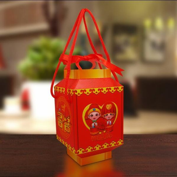 

gift wrap chinese wedding lantern shape paper cake boxes , l size cjhy2
