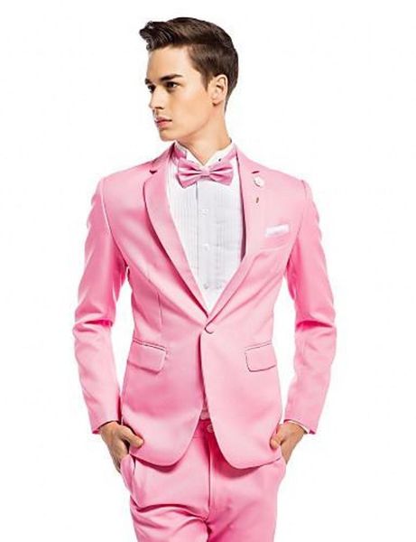 

latest design one button pink wedding men suits notch lapel two pieces business groom tuxedos (jacket+pants+tie) w1302, Black;gray