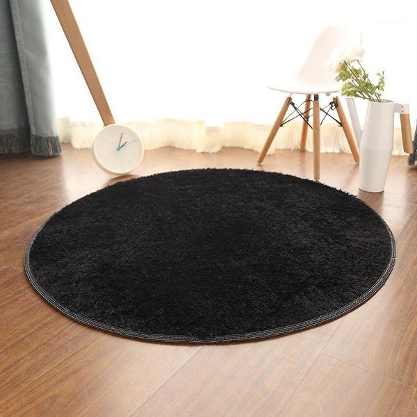 

fur carpet modern living room nordic round shaggy solid color fluffy area rugs bedroom hall decoration washing machine soft mats1