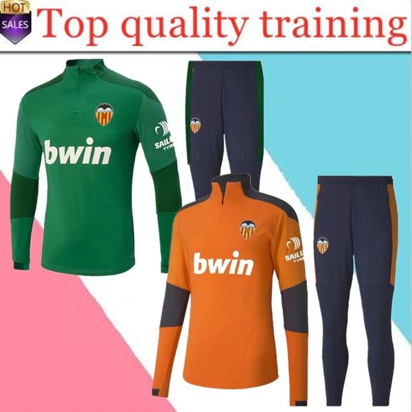 

2020 2021 valencia fc tracksuit men training 20/21 parejo football shirt gameiro men chandal sudadera entrenamiento tracksuit, Black