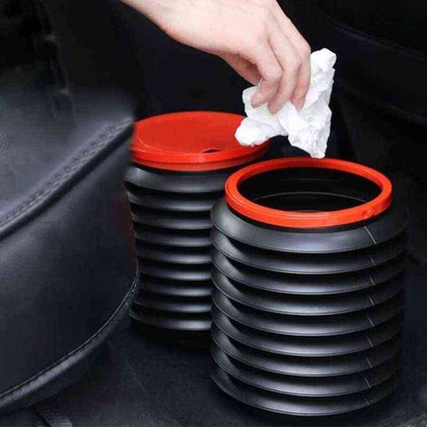 

auto rubbish container water storage umbrella organizer dustbin multifunctional garbage can foldable trash can car interior w220312