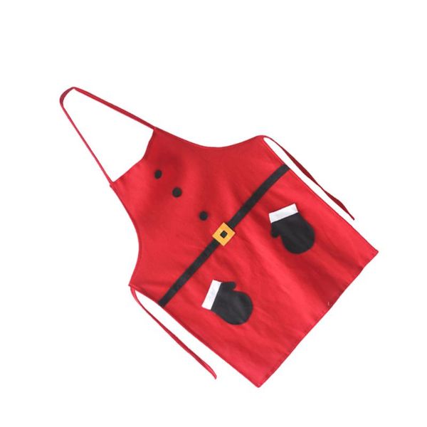 

aprons christmas theme santa pattern decorative kitchen apron festive party decor supplies for restaurant home cooking baking (