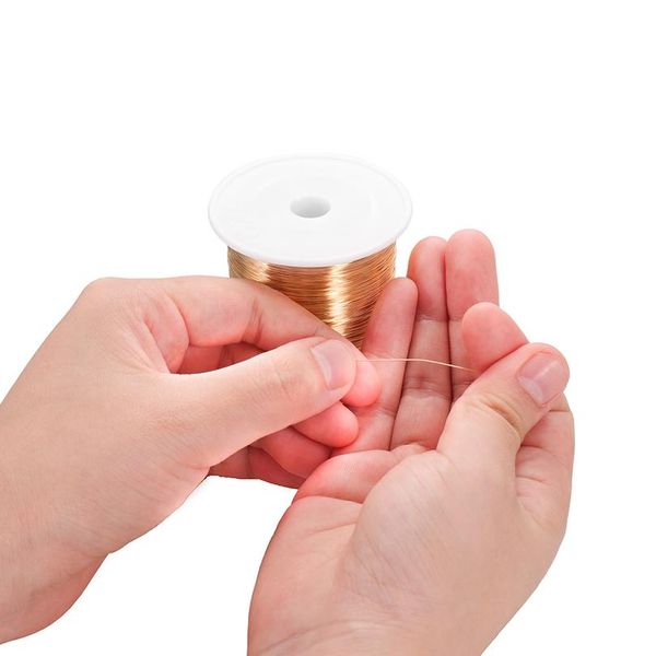 

1roll 0.3 0.4 0.5 0.8 1mm solid colorfast no discoloration copper wire beading cord beading wire diy for jewelry making bbybbb, White;red