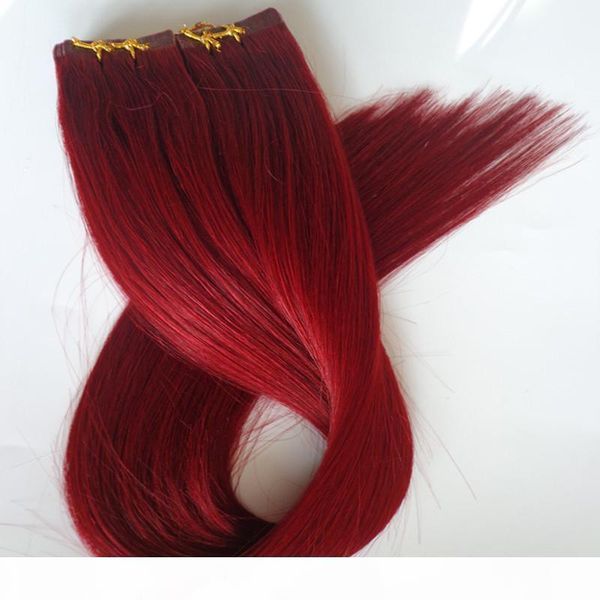 

skin weft hair extension 16 18 20 22 28inch 40pcs 2.5g per set tape in human hair extension remy hair, Black