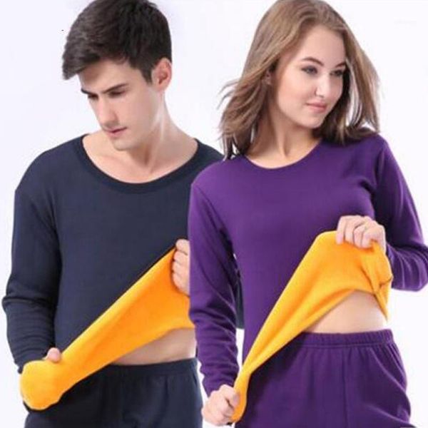 

2019 new arrival thick velvet warm thermal underwear set long johns for male female warm thermal clothing winter suit wear11, White