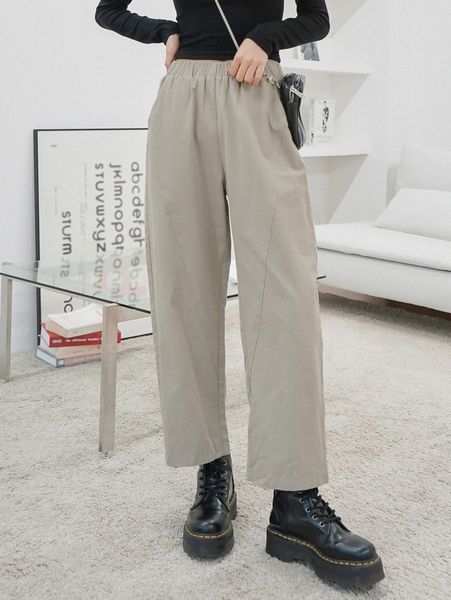 

dazy elastic waist hidden pocket pants d9ro#, Black;white