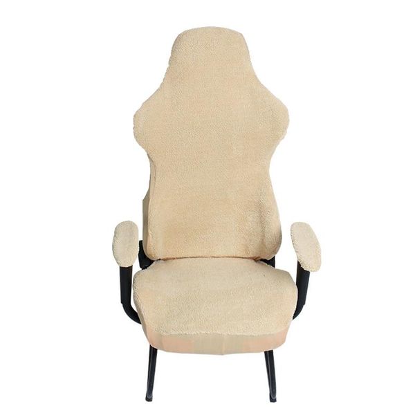 

artificial lamb wool removable slipcovers universal soft stretch home solid office chair cover anti slip with armrest sleeve