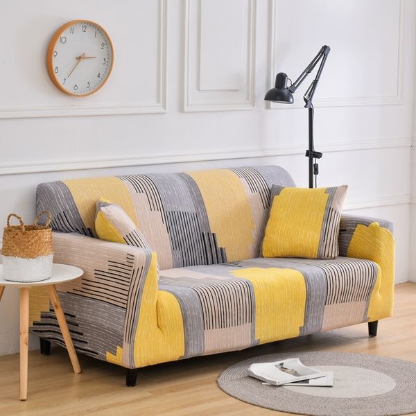 Geometric Elastic Sofa Cover para sala de estar Universal Sofa Slipcovers Stretch Couch Love-Seat Chaise Longue Capa de Poltrona 201199
